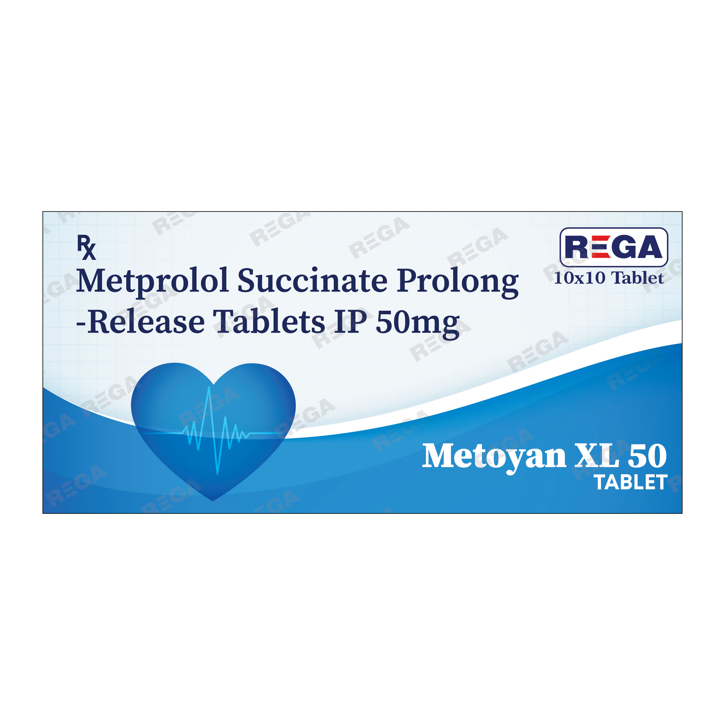 Metoprolol Succinate Prolong release  tablets 50 mg